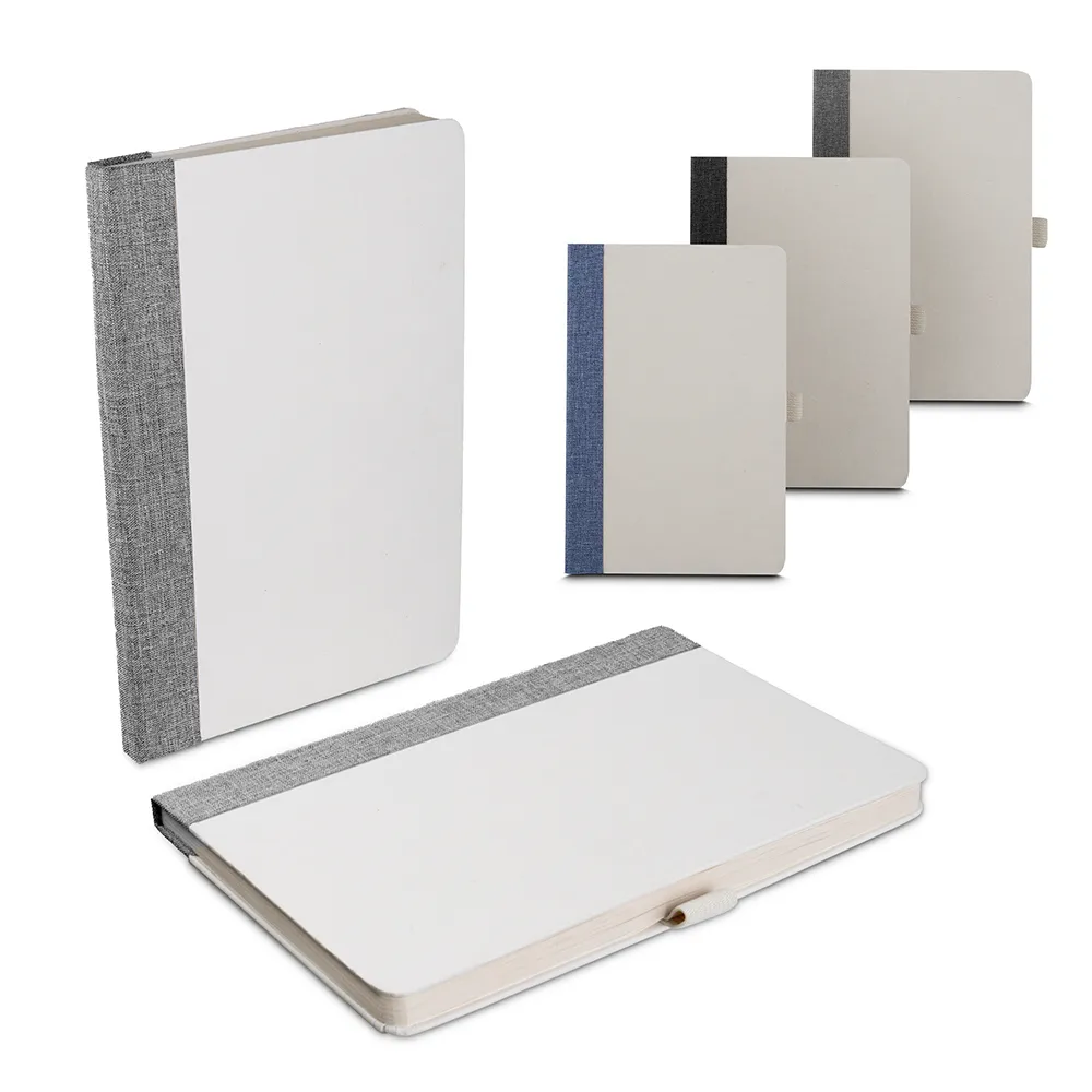 Caderno A5 Capa em Fibra de Cana de Açúcar e RPET-CAD010P