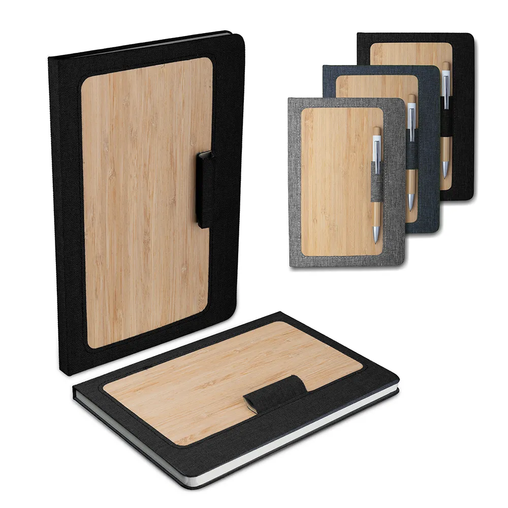 Caderno A5 Capa em RPET e Bambu-CAD160