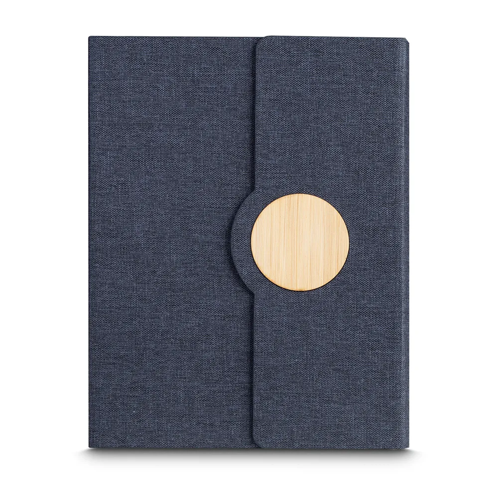 Caderno A5 Capa em RPET e Detalhe em Bambu