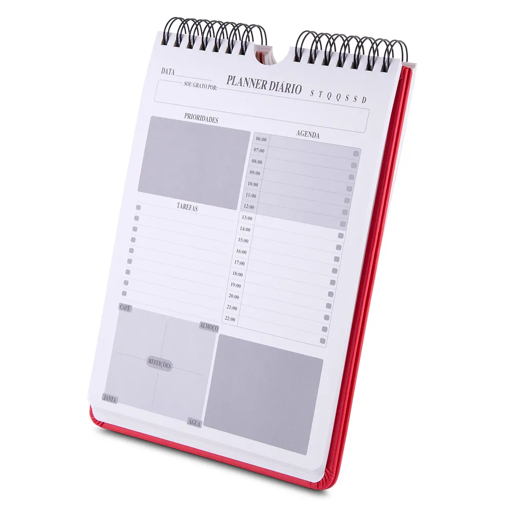 Caderno A5 Planner com capa em PU