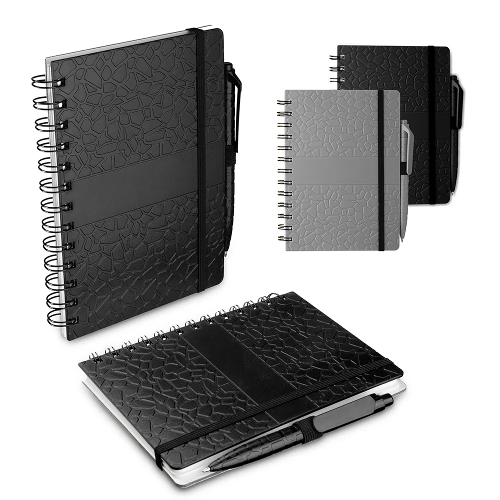 Caderno B6 Capa em ABS com Caneta-CAD190