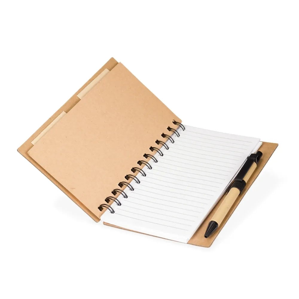 Caderno Ecológico com Autoadesivos e Caneta