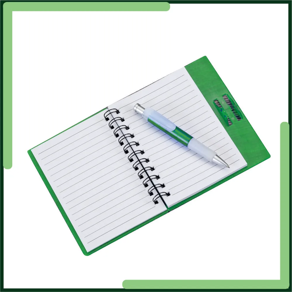 Caderno Plástico com Caneta