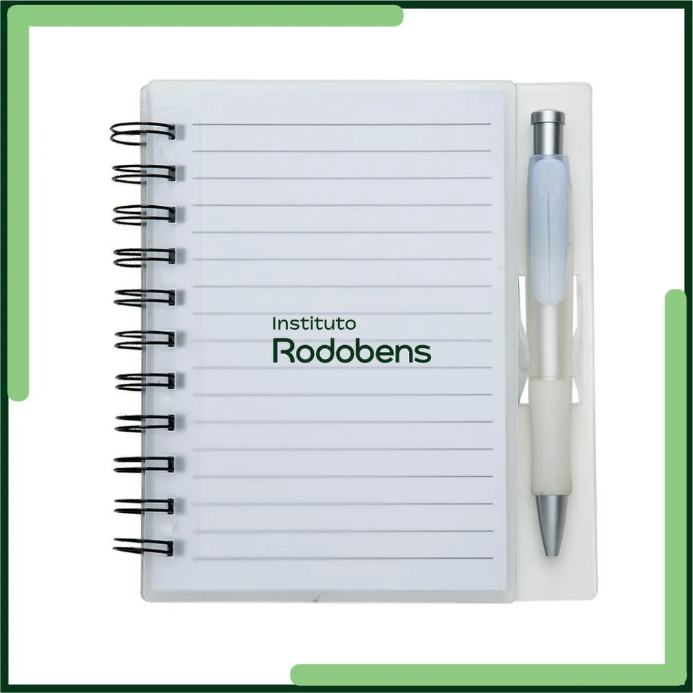 Caderno Plástico com Caneta
