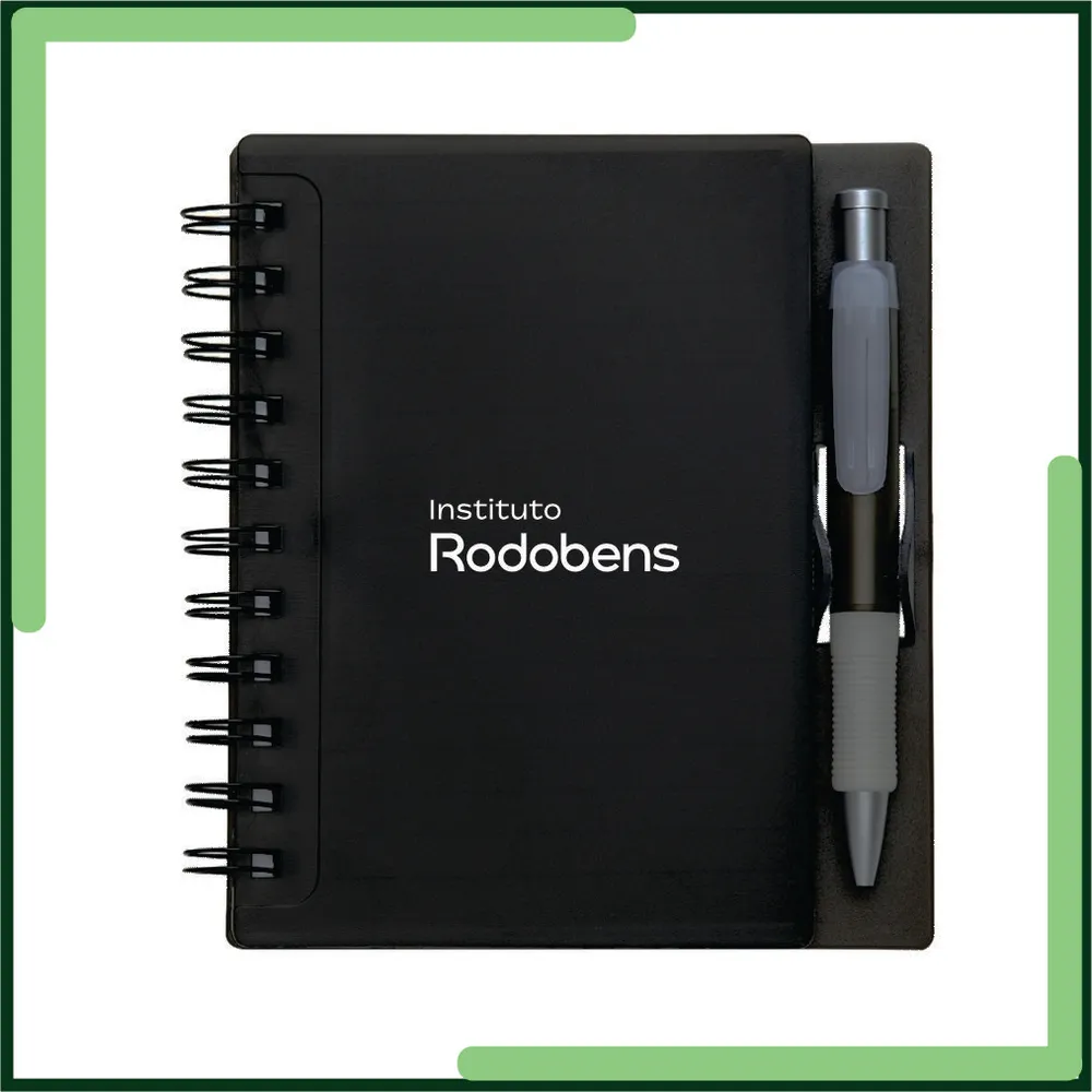 Caderno Plástico com Caneta