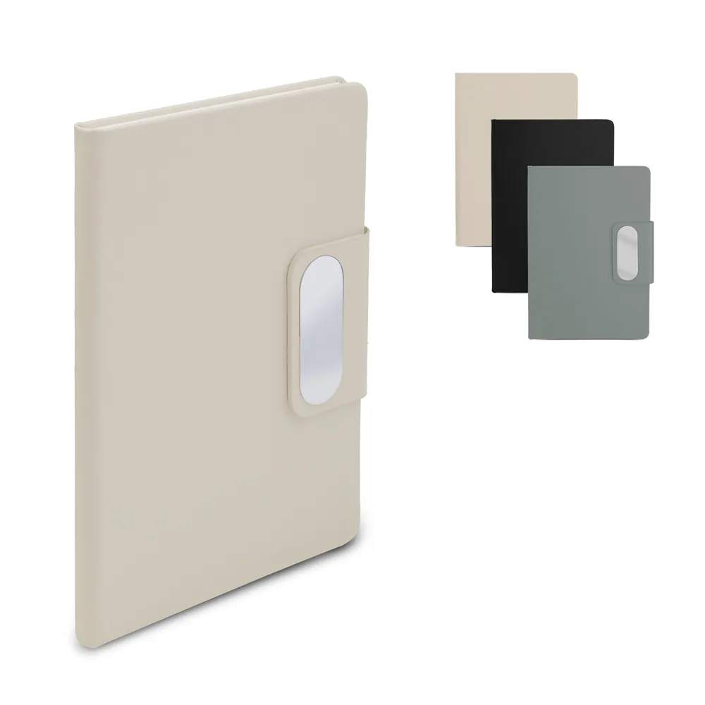 Caderno em PU com placa em metal-CAD465