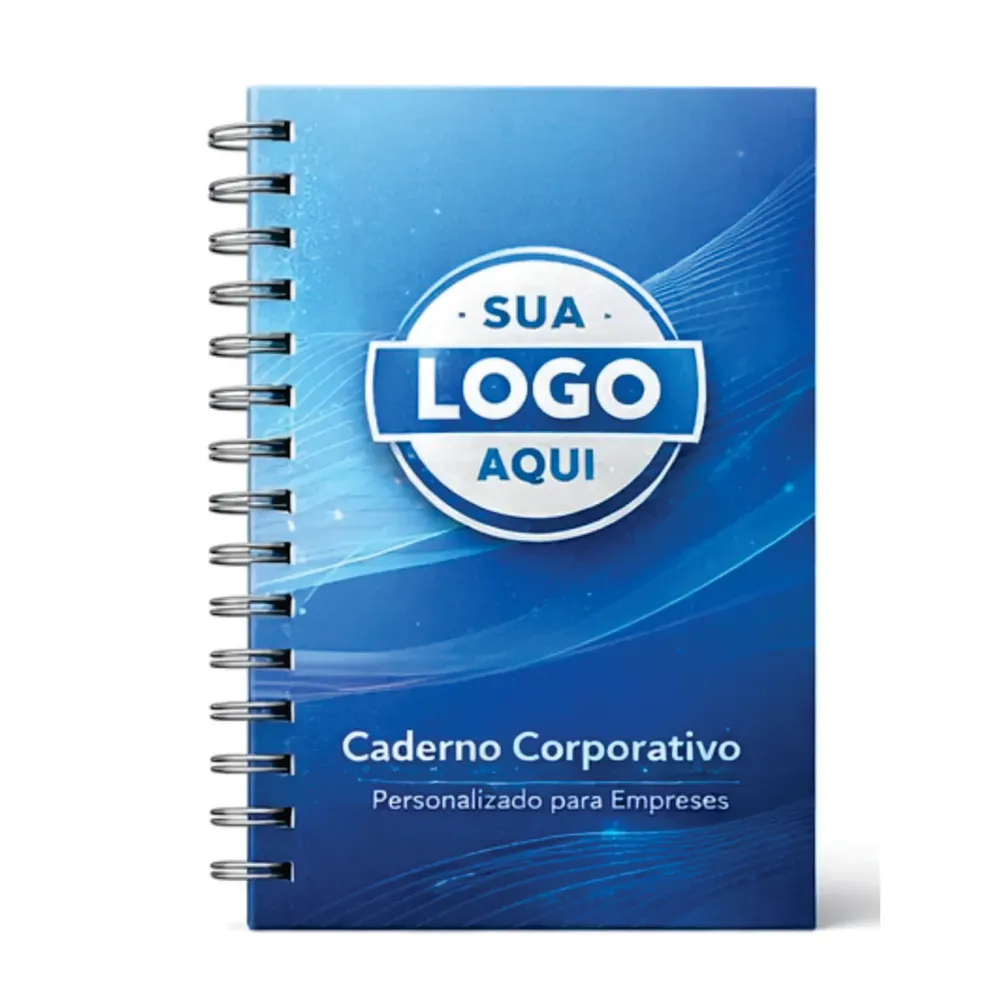 Caderno emparstado 96fls wire-o c/ folhas apresentação e/ou calendário