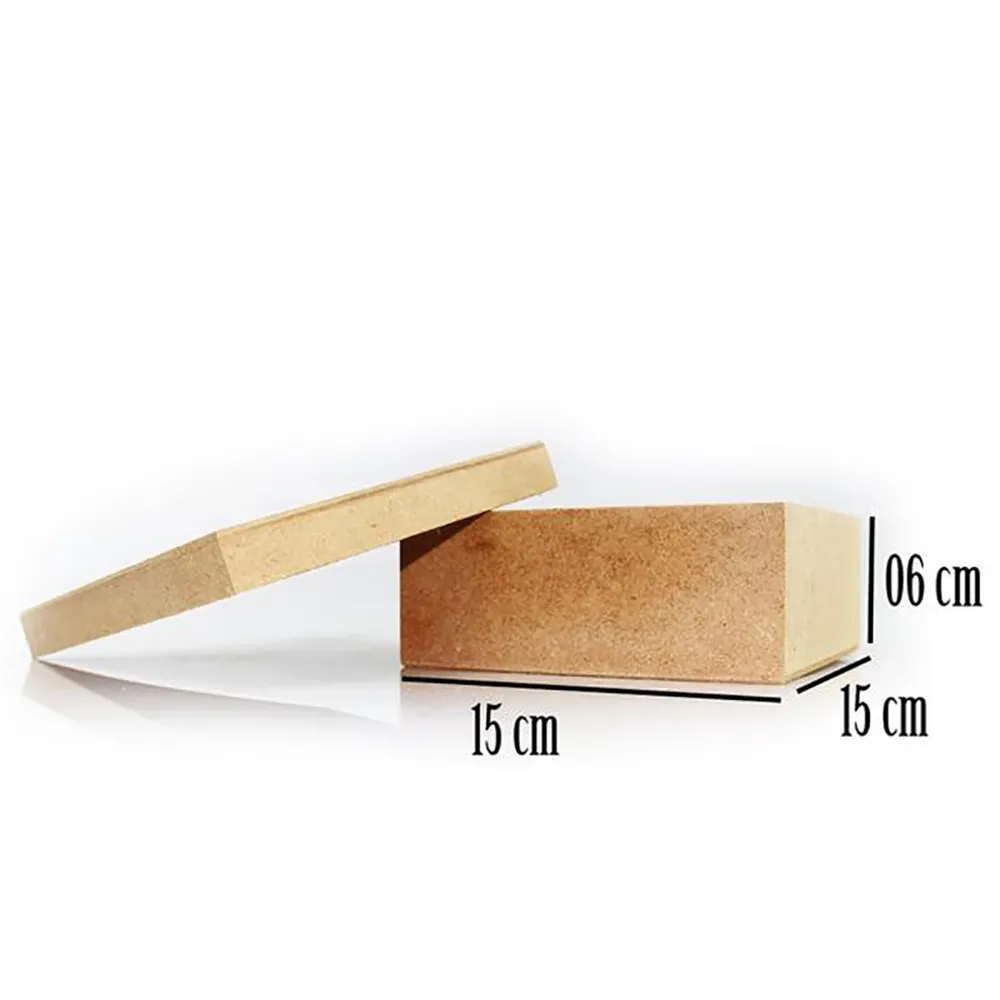 Caixa Tampa Sapato de MDF Madeira Crua