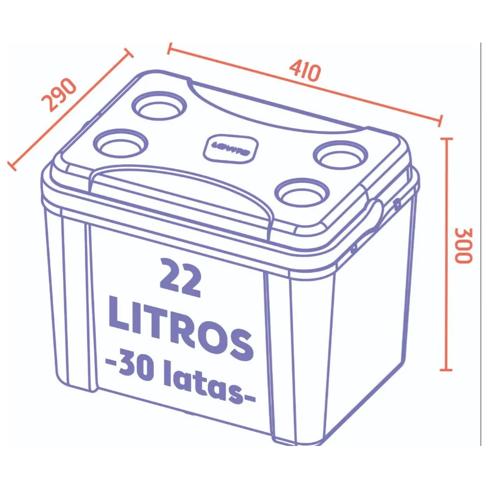 Caixa térmica 22 litros