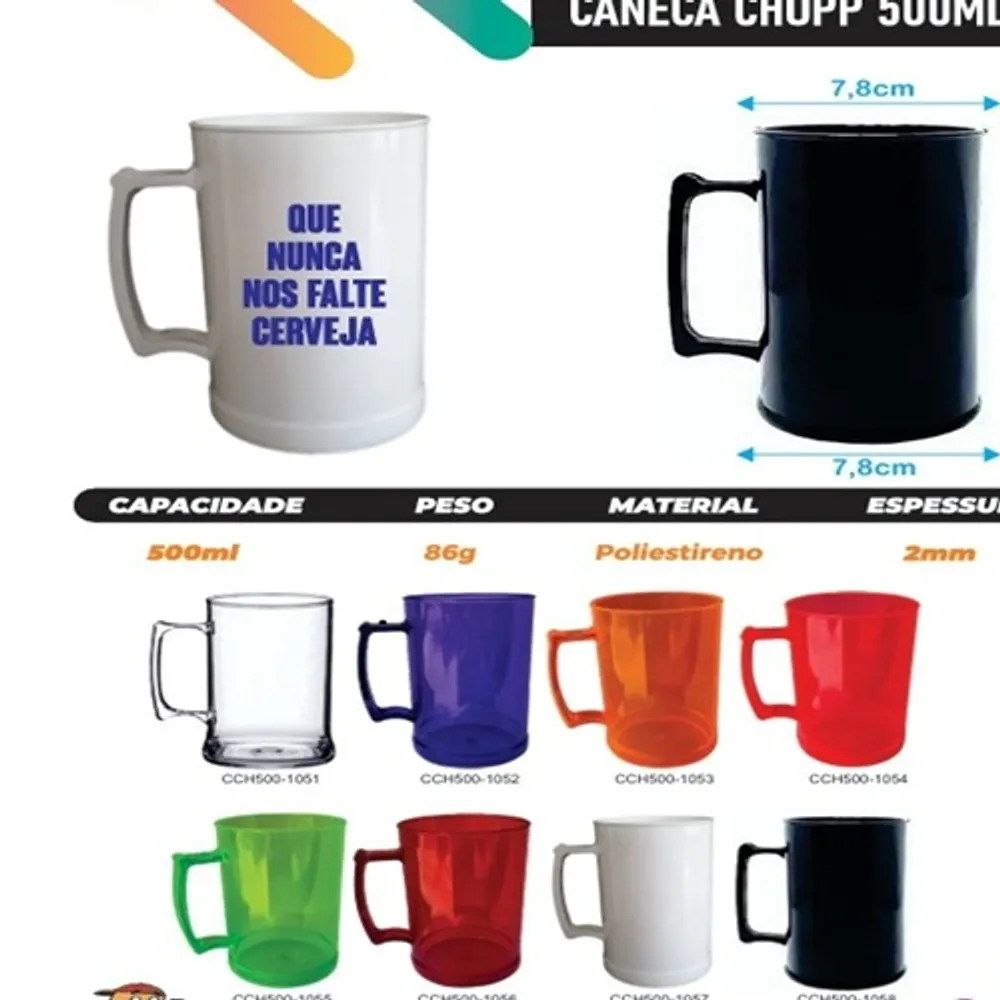 Caneca Chopp 500 Ml