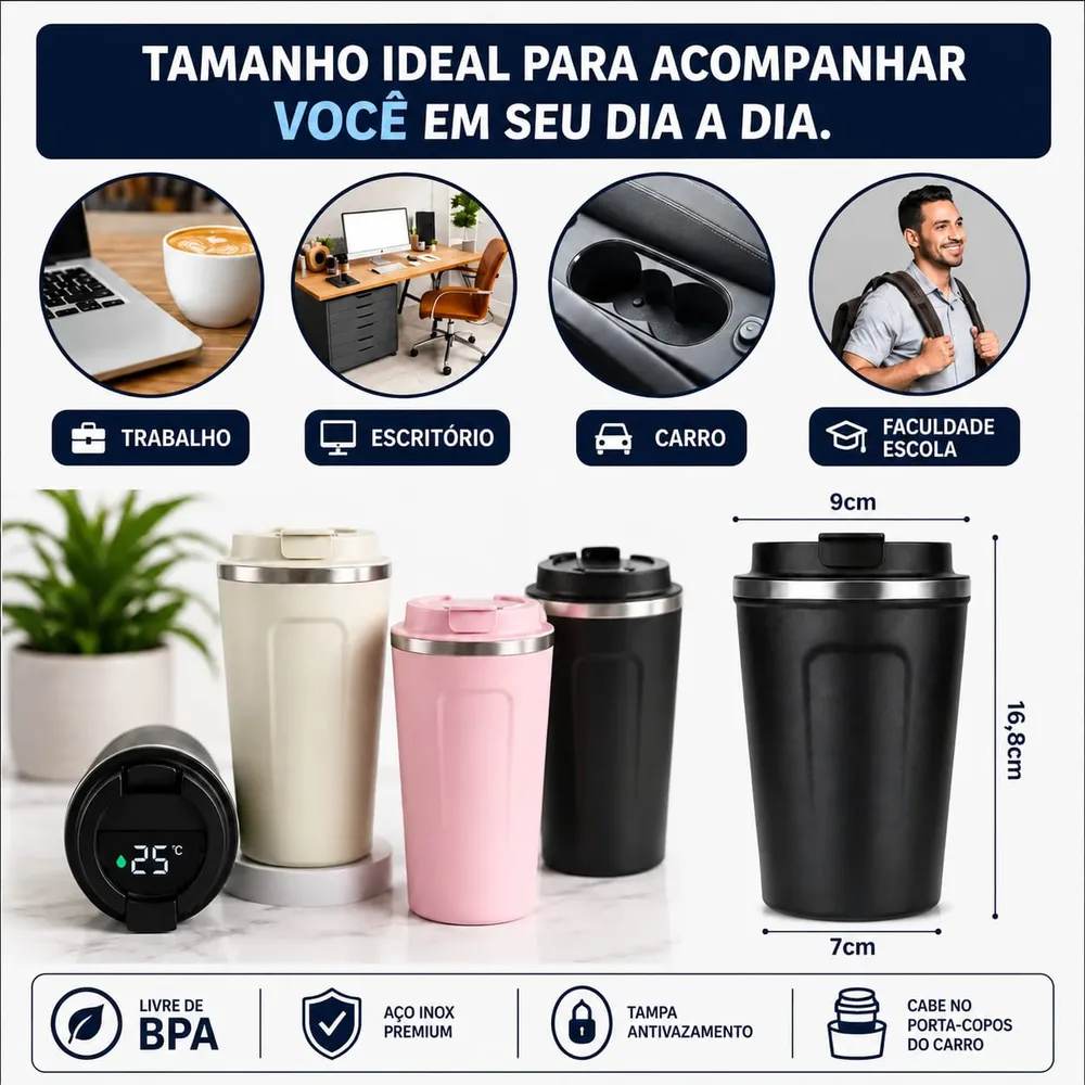 Caneca Copo Térmico 510ml Inox Tampa Digital Anti-vazamento-CopoTérmico 01