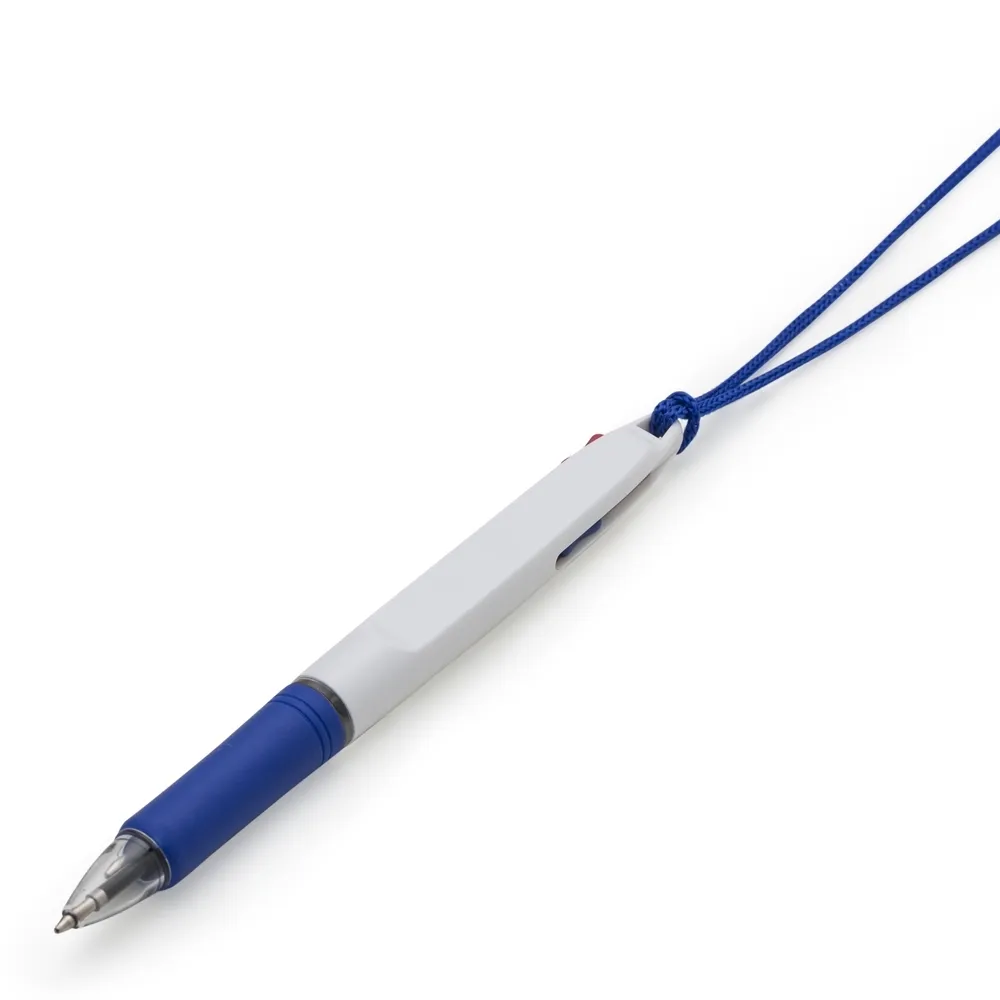 #Caneta Plástica 2 Cores com Cordão