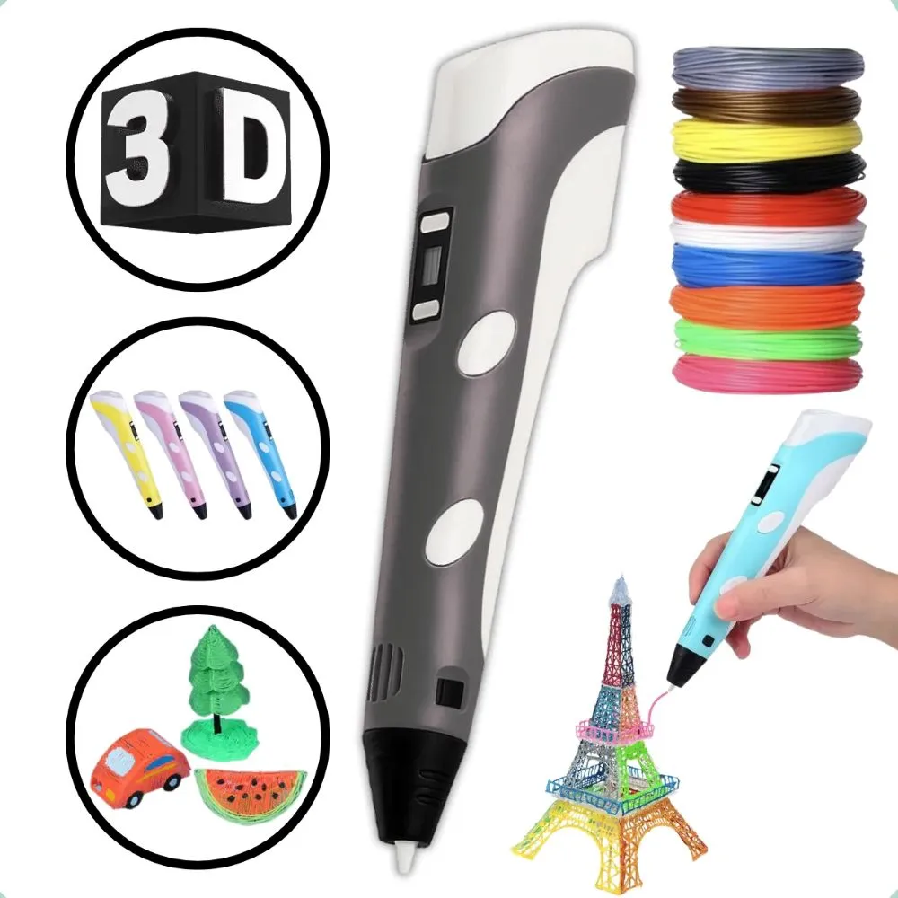 Caneta 3d Impressora Profissional + Refil Filamento + Usb-C3DIPRFU