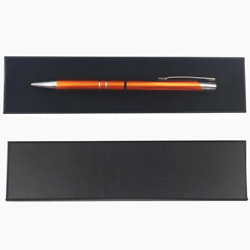 Caneta Esferográfica De Alumínio + Caixa de Embalagem.