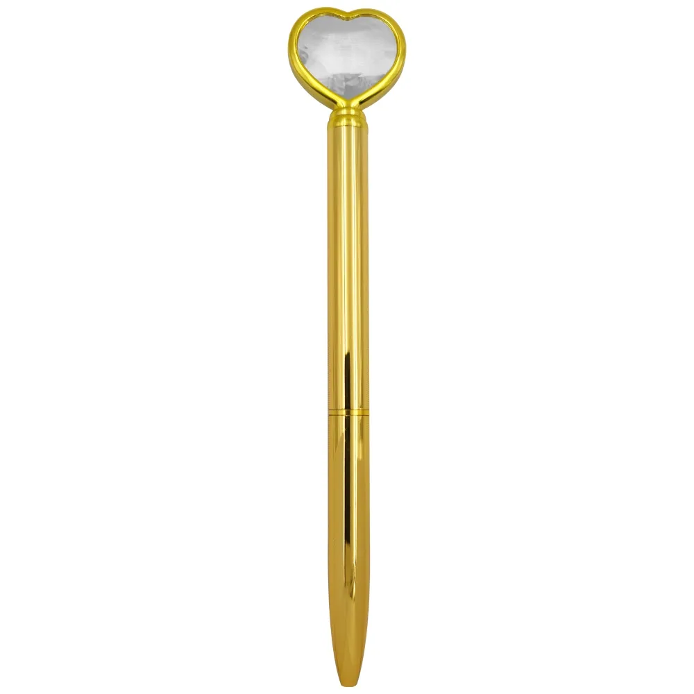 Caneta Metal Cristal Coração