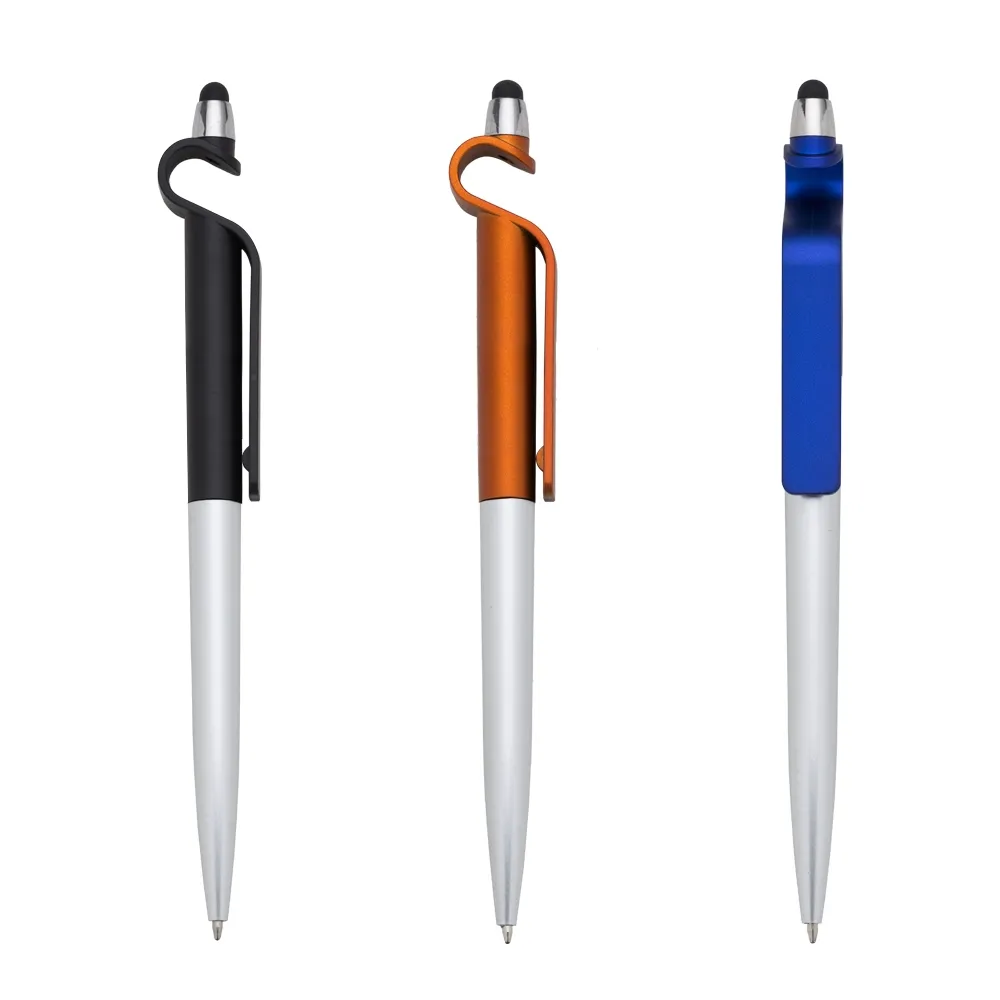 #Caneta Plástica Touch com Suporte