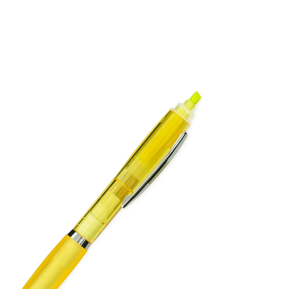 Caneta Plástica com Marca-Texto