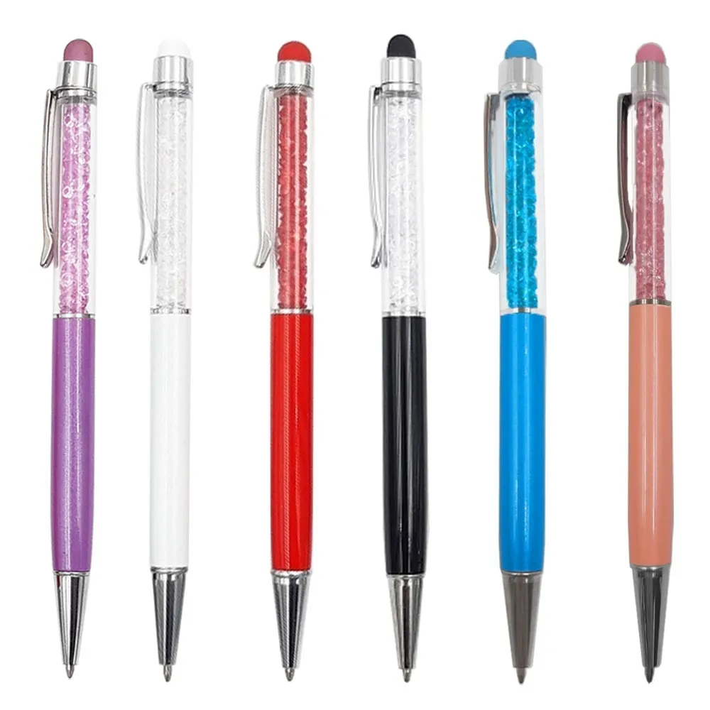 Caneta de Metal Cristal Com Ponta Touch.