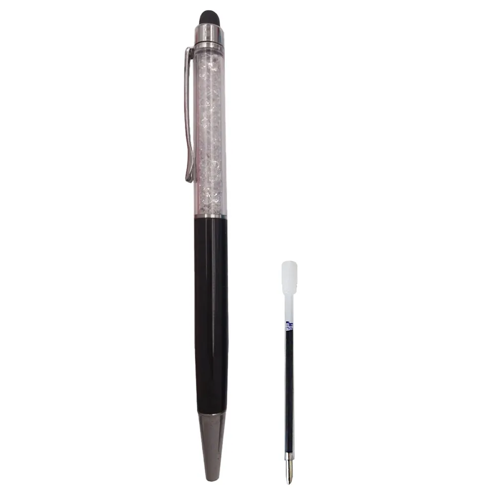 Caneta de Metal Cristal Com Ponta Touch.