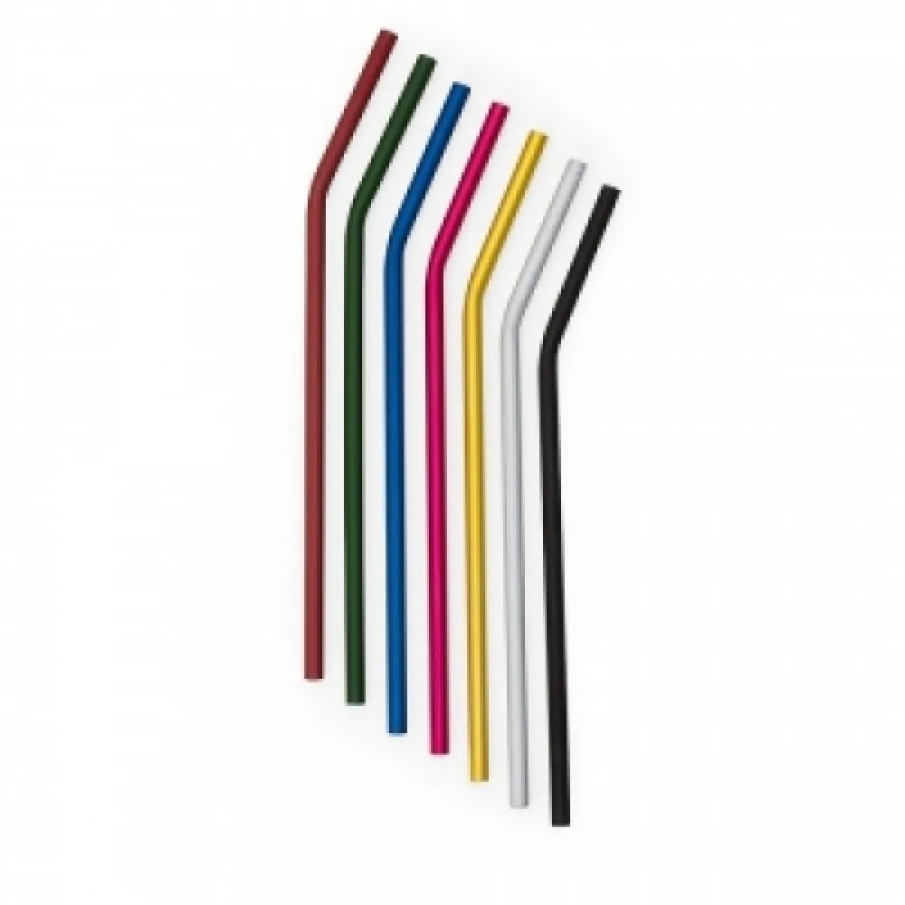 #Canudo Curvado 218mm Alumínio