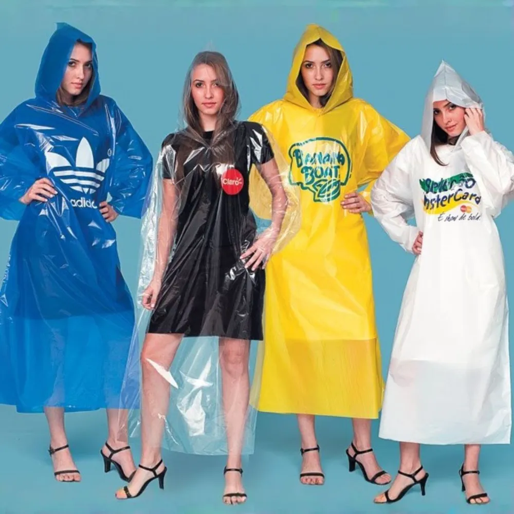 Capa de chuva PVC colorida-CPCC01