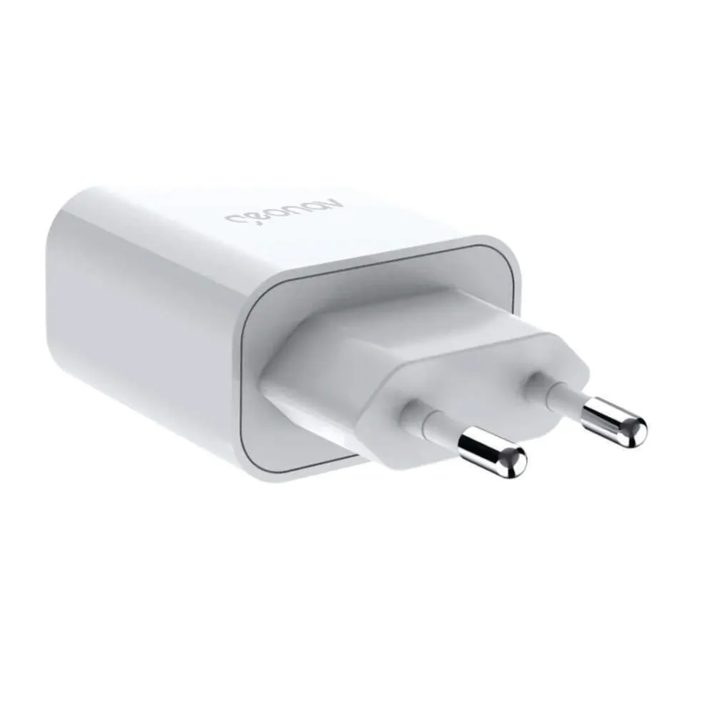 Carregador Ultrarrápido Duplo Power Delivery 20w Quick Charge 18w CH20PDQC Geonav Branco-carrg