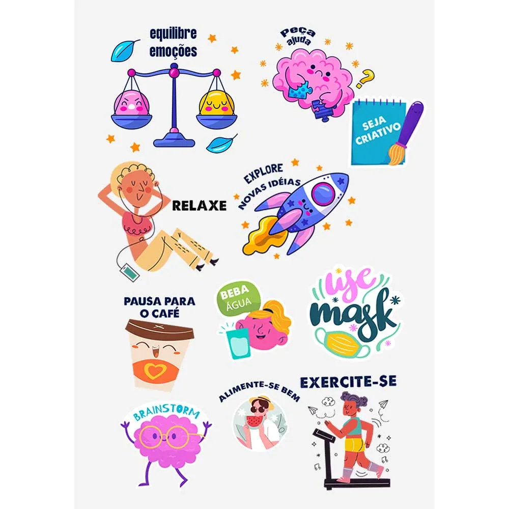 Cartela de adesivos A4-LN20TH027