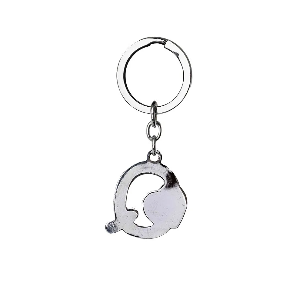 #Chaveiro de Metal Letra Q