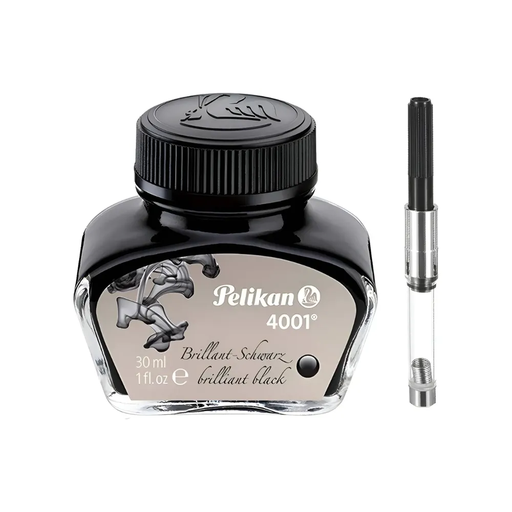 Conversor P/ Caneta Tinteiro Pelikan Jazz Ltda + Tinta Preta-CPTP01