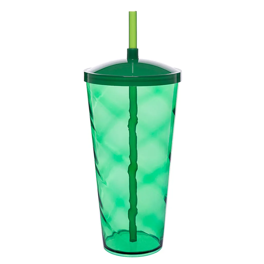 Copão Twister 1 litro em PS c/tampa e canudo-LN250PM1416