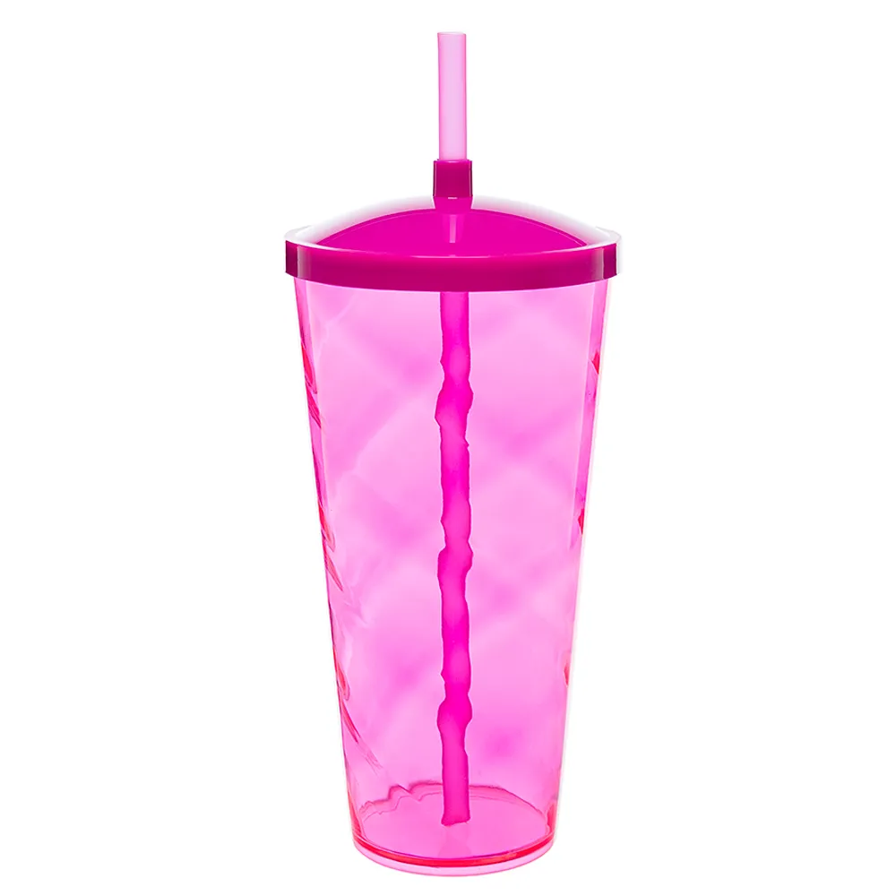 Copão Twister 1 litro em PS c/tampa e canudo