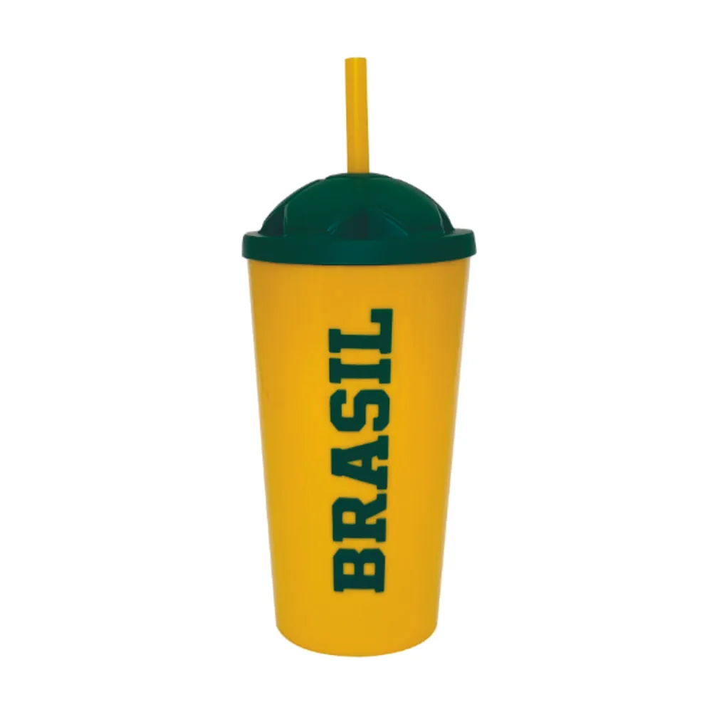 Copo 550 ml com a palavra Brasil-TCOPOSOCCERBRASIL
