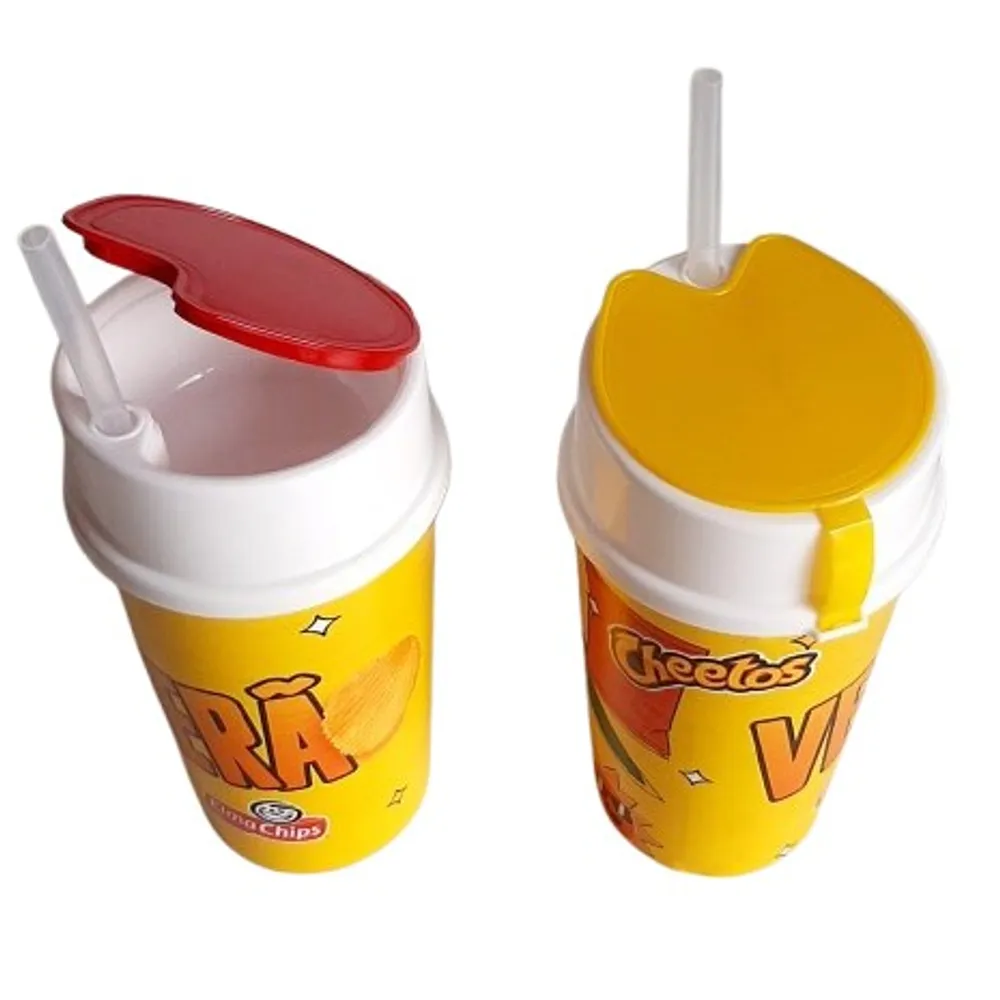 Copo 550ml com Tampa Porta Snack-BC0001GP
