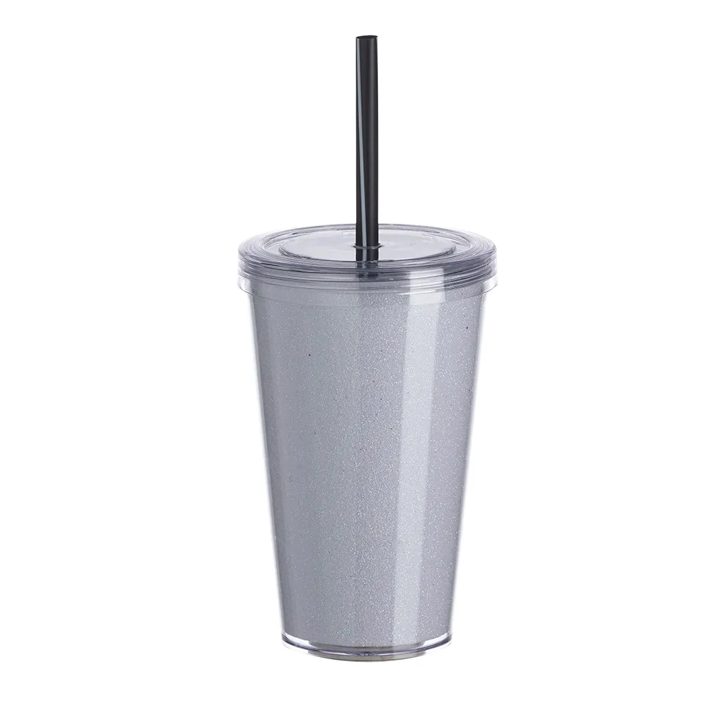 #Copo de Acrílico 550ml com Canudo