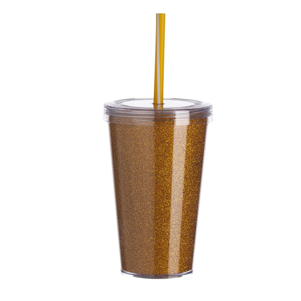 #Copo de Acrílico 550ml com Canudo