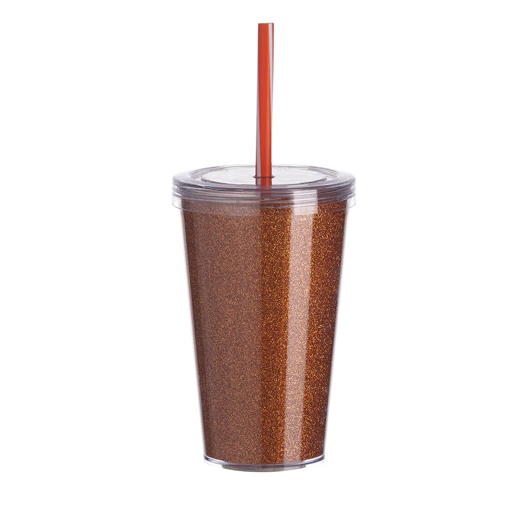 #Copo de Acrílico 550ml com Canudo