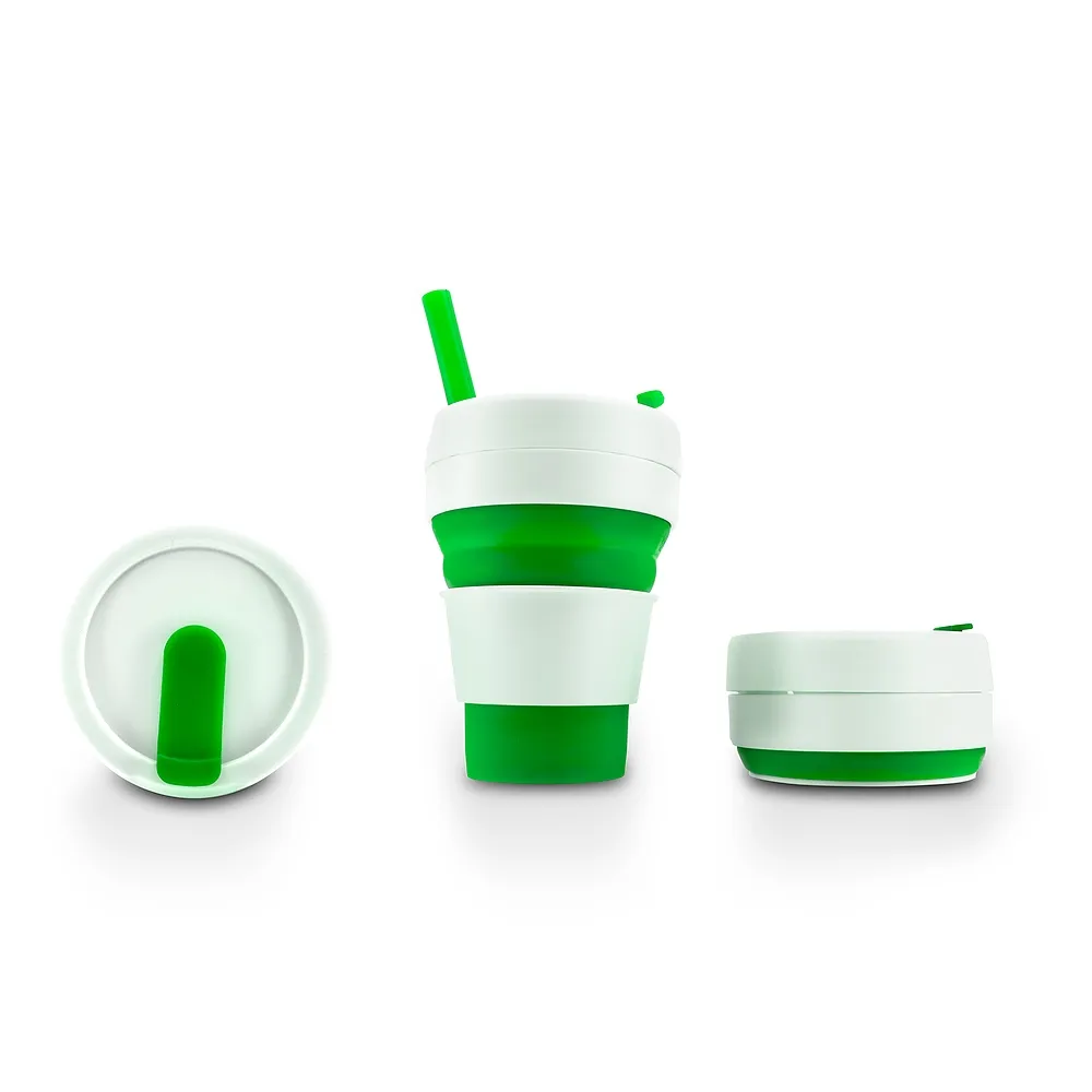 #Copo Retrátil 355ml com Canudo