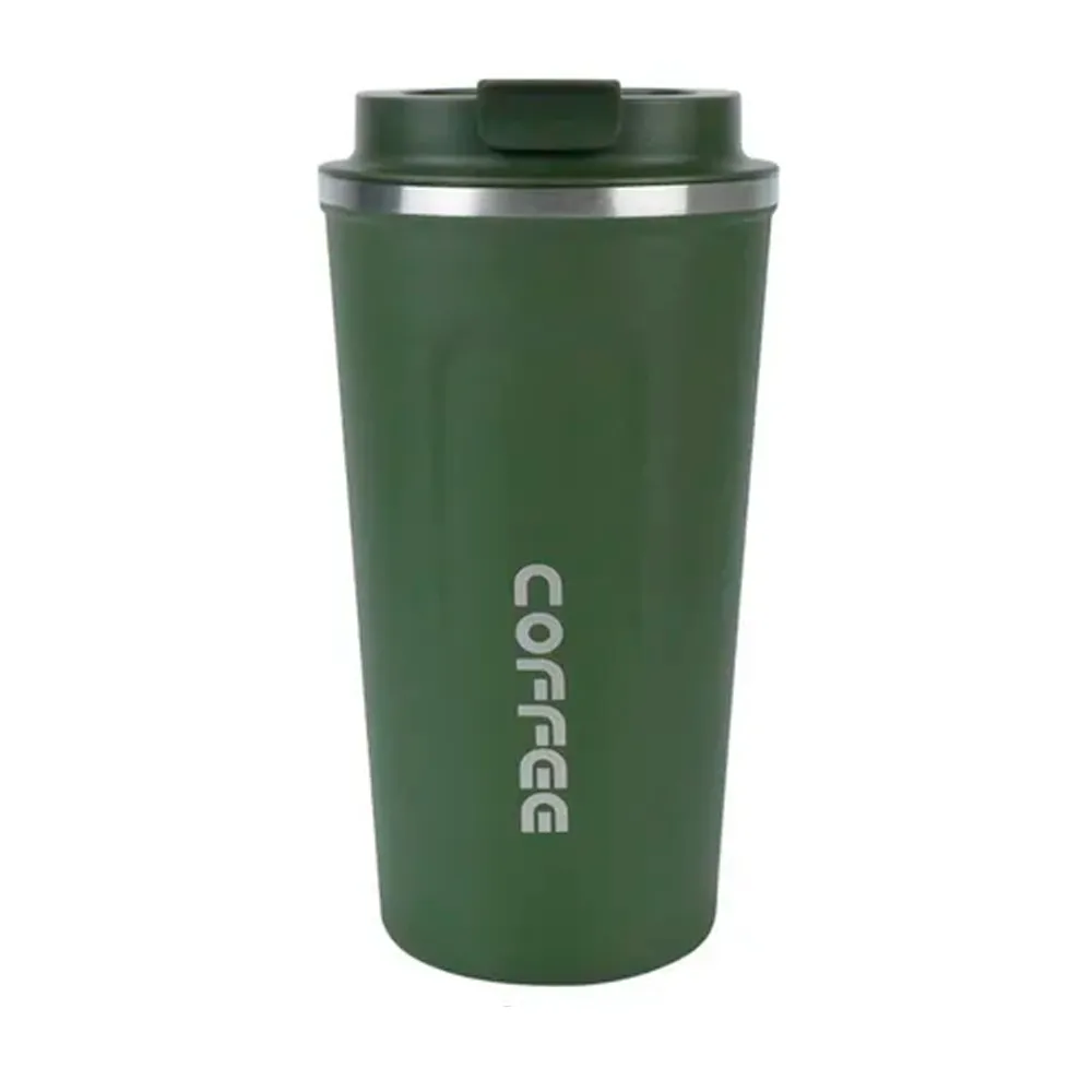 Copo Termico Café Cerveja Chá Garrafa Caneca Inox 510ml Cor Verde-escuro Coffee-CT01