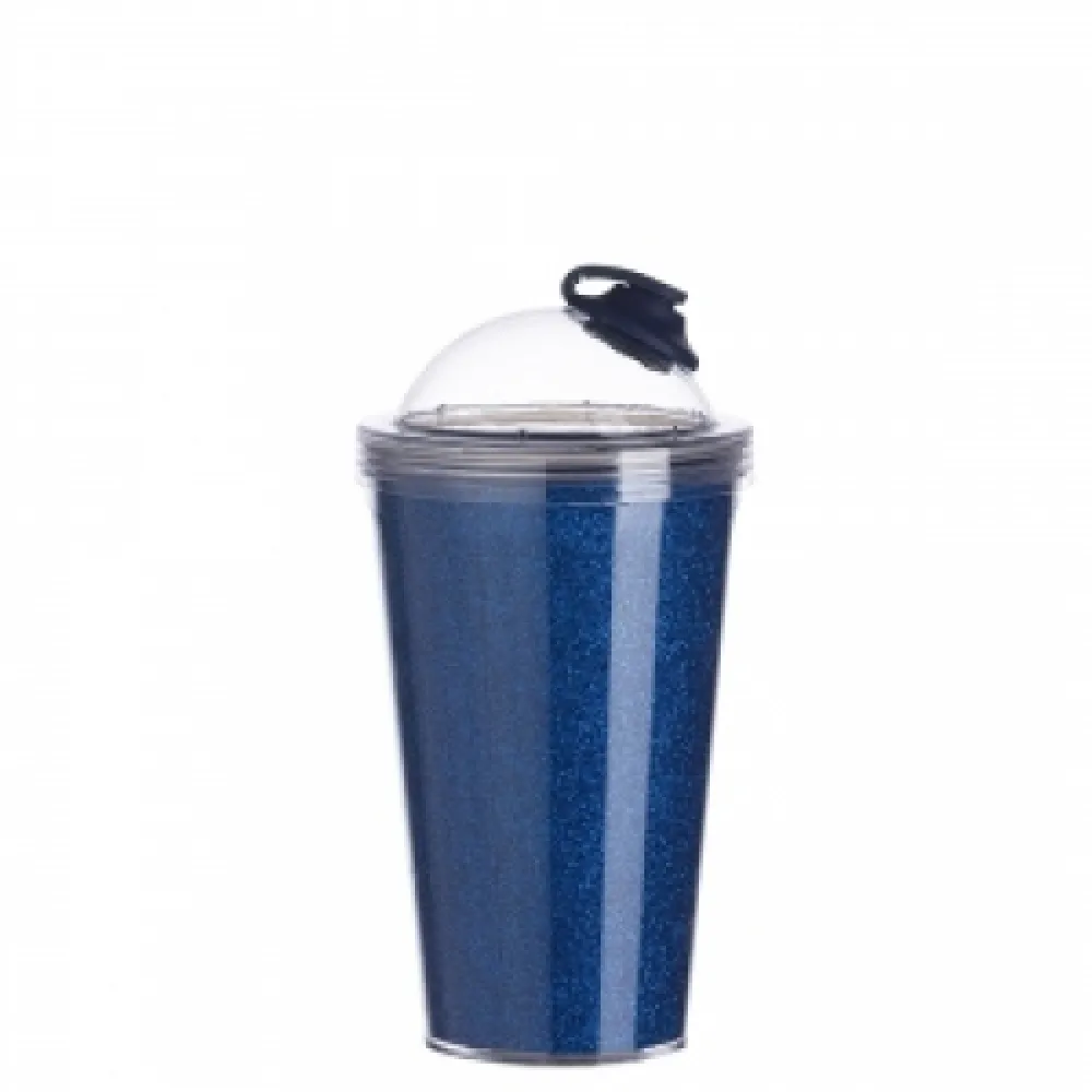 #Copo de Acrílico 550ml com Suporte Canudo