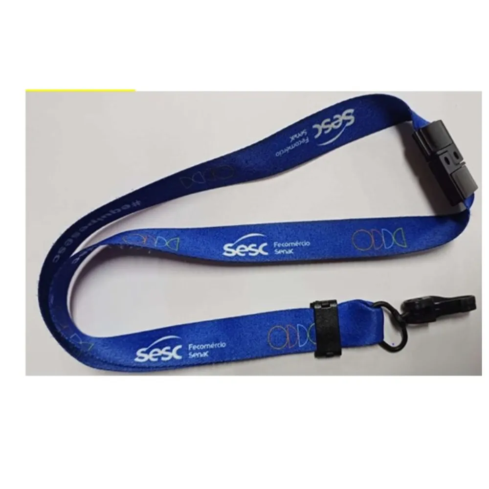 Cordão para crachá com trava de segurança e mosquete plástico -2701JK