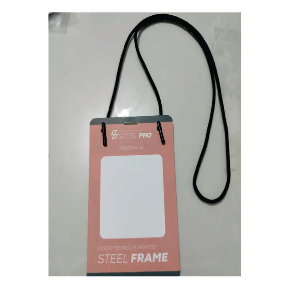 Credencial Couchê 9x13 com Cordão de Nylon-CR001FT