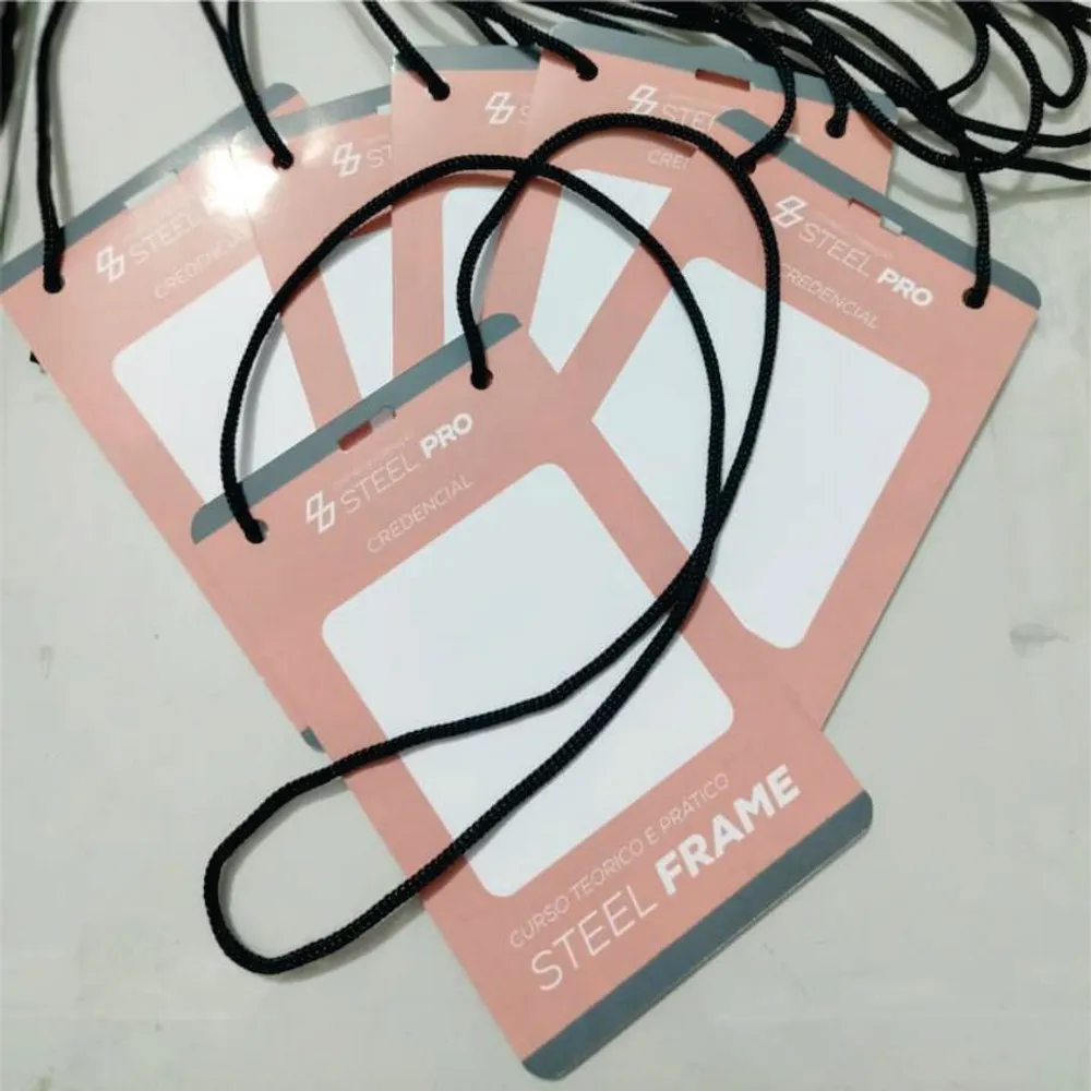 Credencial Couchê 9x13 com Cordão de Nylon