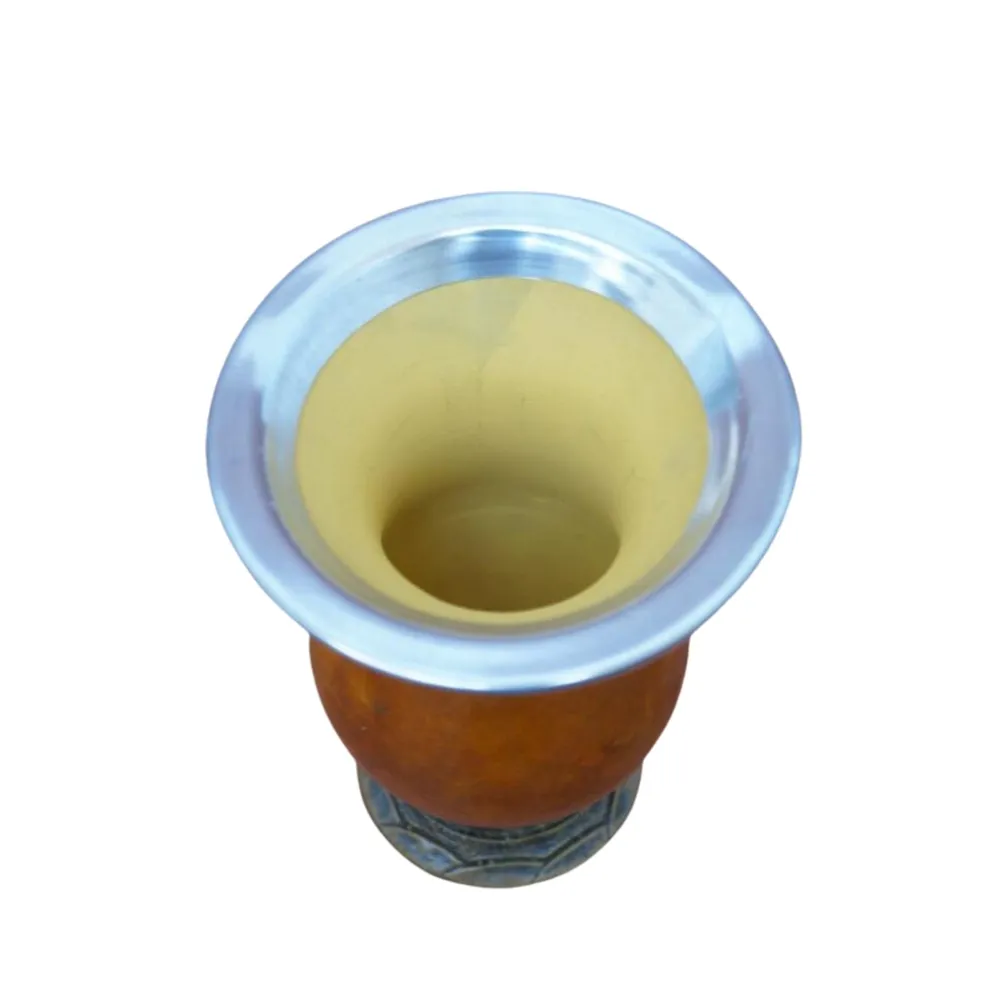 Cuia de Chimarrão Personalizada - Tradicional Bocal de Alumínio