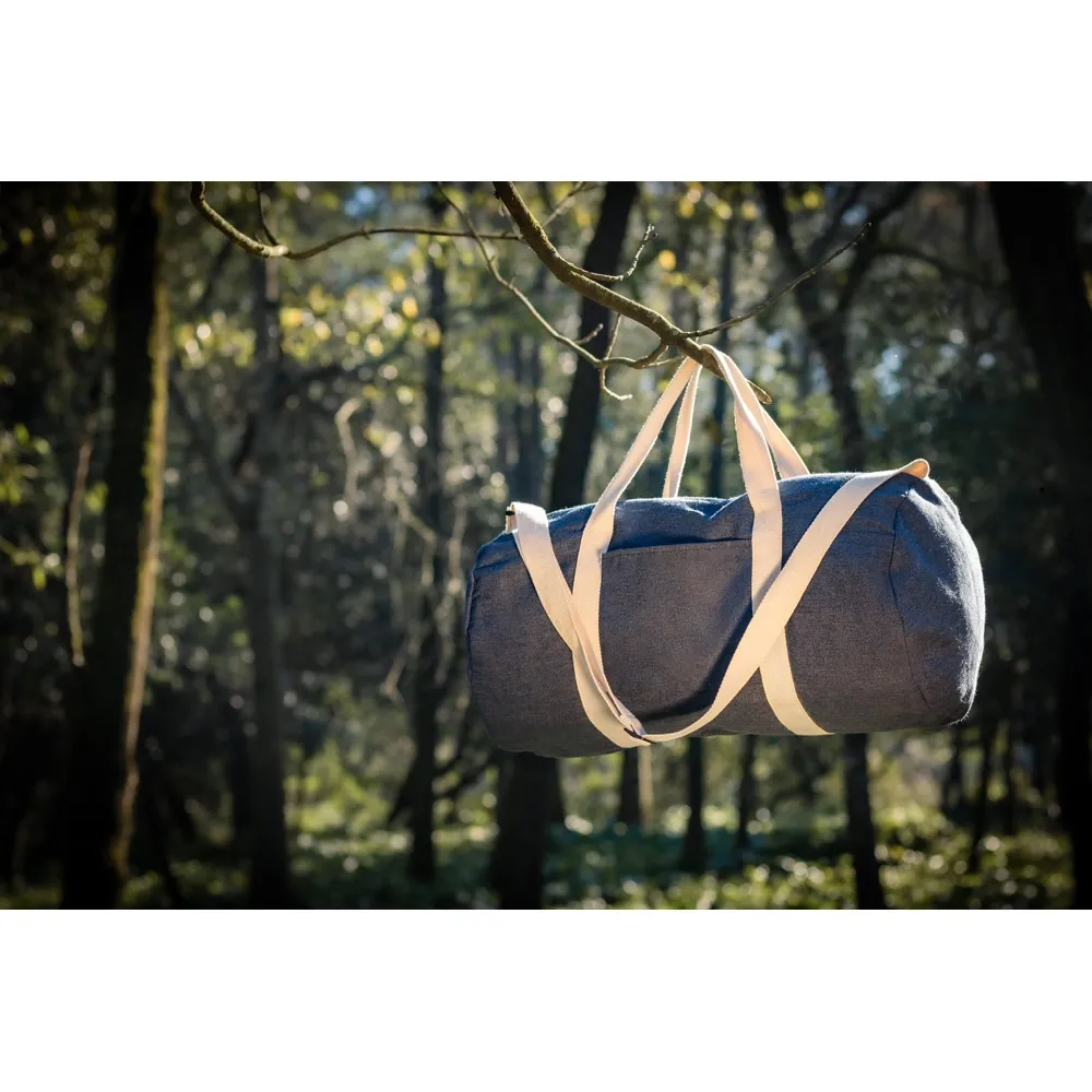 DENIM BAG. Sacola esportiva ou viagem em denim reciclado (300 g/m²)