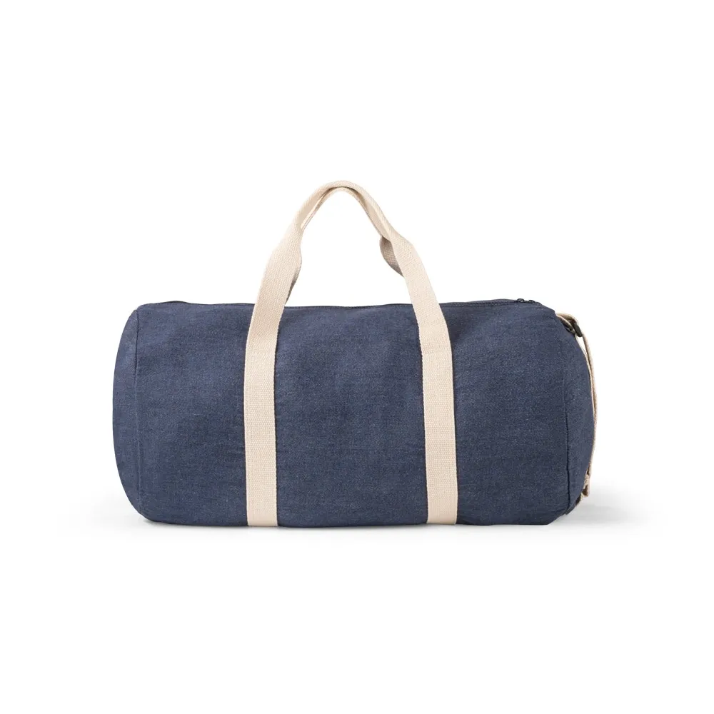 DENIM BAG. Sacola esportiva ou viagem em denim reciclado (300 g/m²)-92095