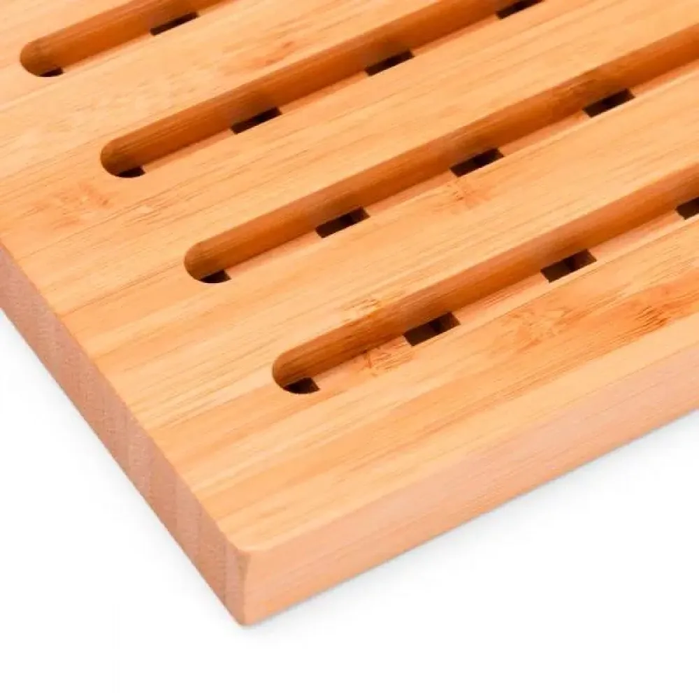 DESCANSA PRATO QUADRADO EM BAMBU - 18 CM