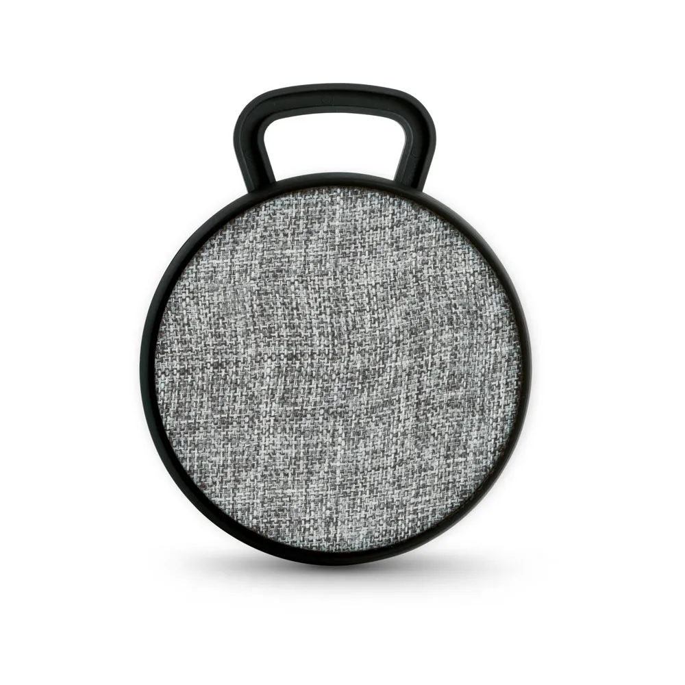 ECCLUS. Caixa de som em ABS e tecido em poliéster com microfone e autonomia de 3h