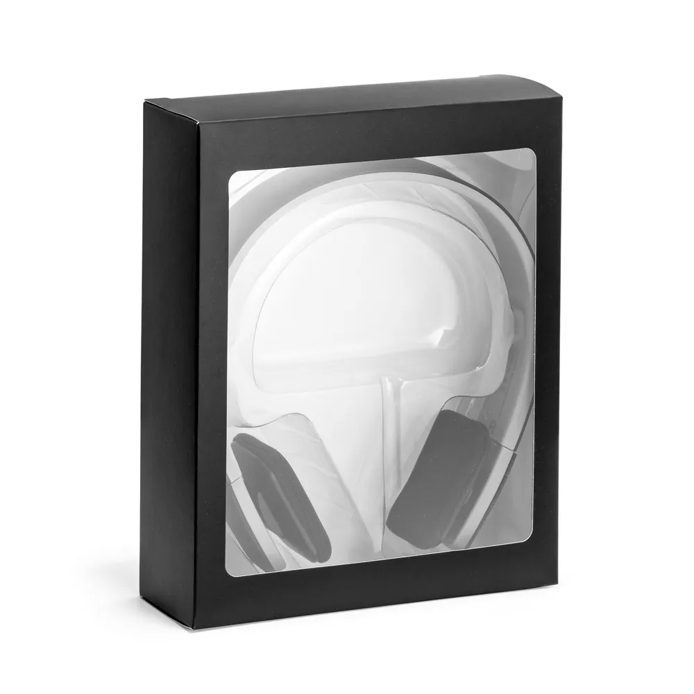 EDWIN BK. Fone de ouvido ajustáveis em ABS com microfone e autonomia de 5h