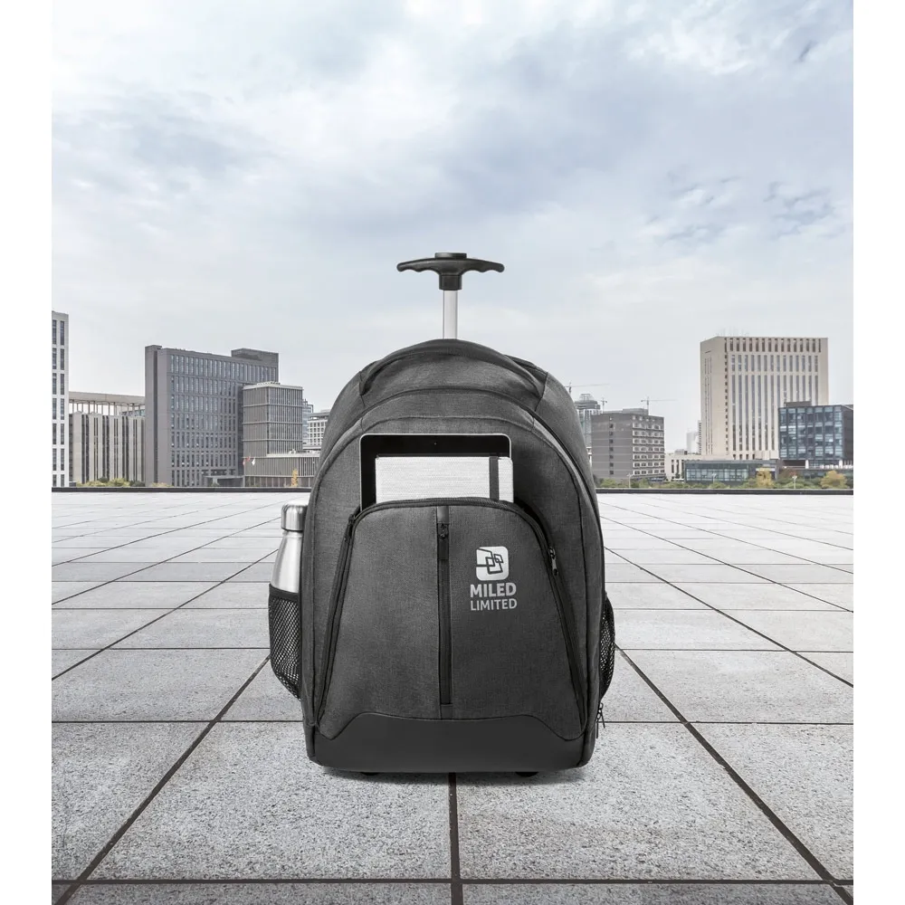 EINDHOVEN. Mochila trolley para notebook 156 em 600D de alta densidade e poliéster 600D impermeável