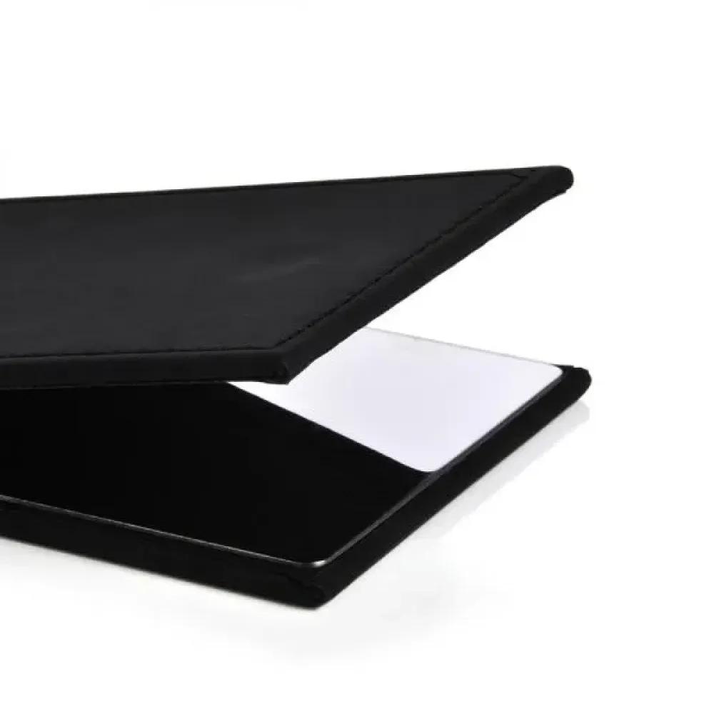 ESPELHO COM ACABAMENTO AVELUDADO PRETO - 10,8X7X1,8 CM